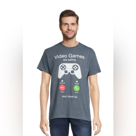 Games Calling Men's & Big Men's Graphic Tee with Short Sleeves - Picture 3 of 3